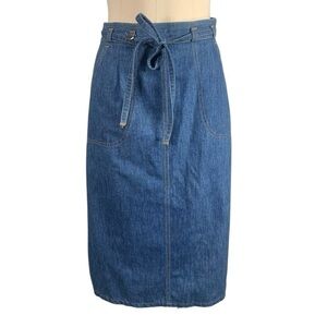 Vintage Levi's Denim Jean Wrap Skirt Size Medium